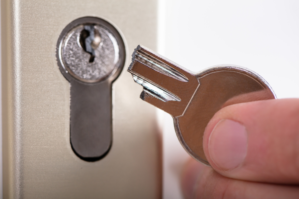 Key snapped inside a residential door lock